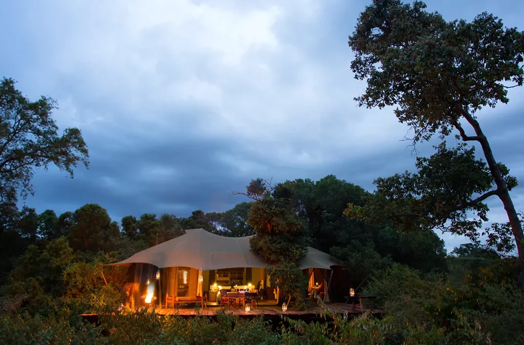 Ecolodge glamping na África.