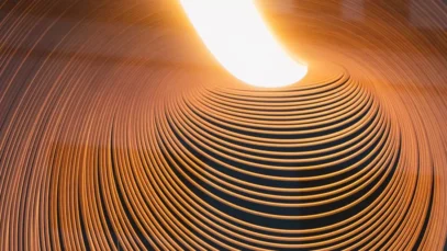 A vida é cíclica. Círculos de luz se cruzam.