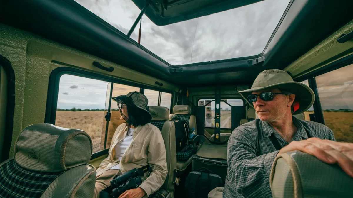 Viagem segura na África em um safári.