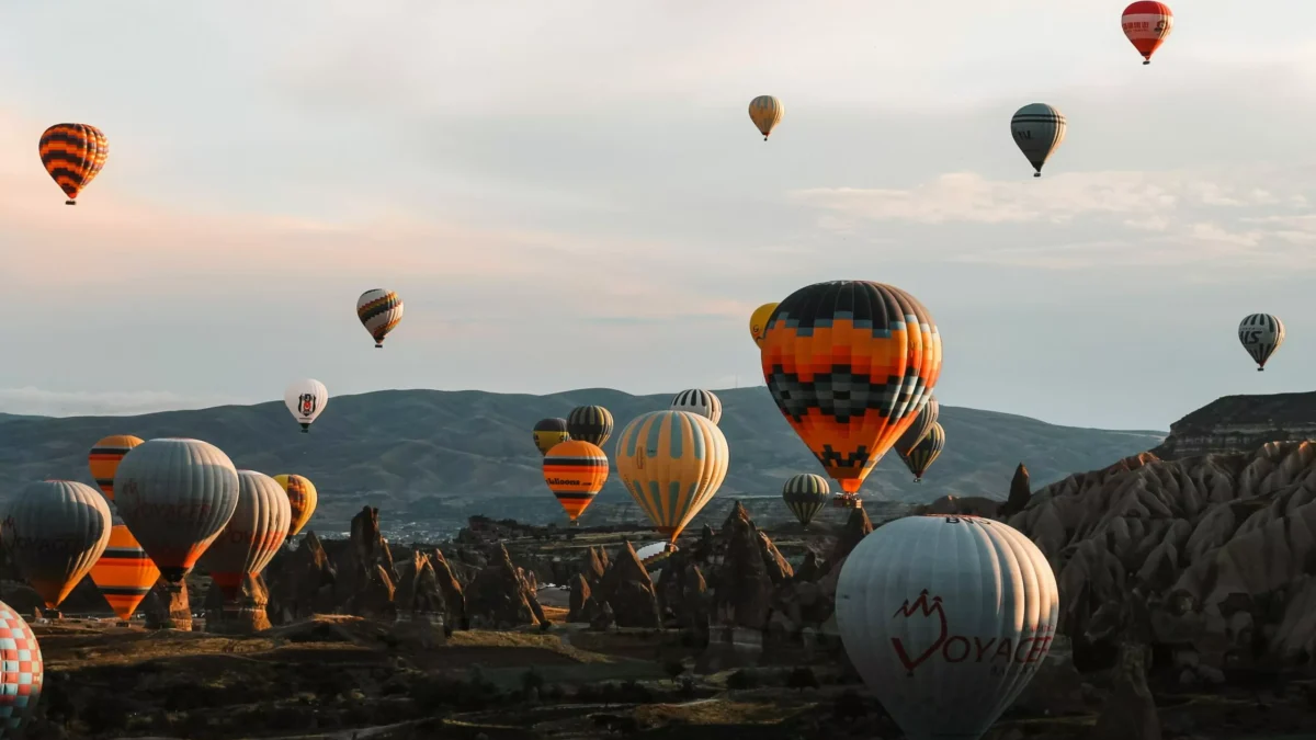 Balões na Capadócia, uma viagem para Turquia.